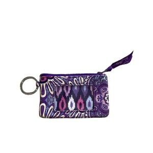 Vera Bradley Purple Patterned keychain card holder